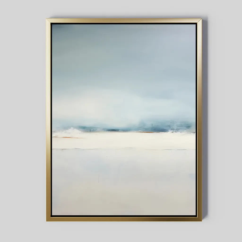 Whispering Veil – blue coastal canvas wall art print by Aspire Prints
