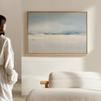 Whisper of the Quiet Coast – blue coastal canvas wall art print by Aspire Prints