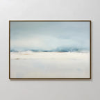 Whisper of the Quiet Coast – blue coastal canvas wall art print by Aspire Prints