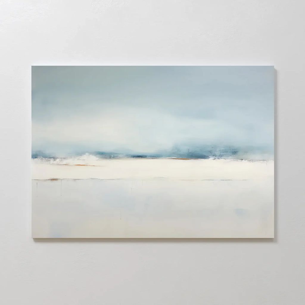 Whisper of the Quiet Coast – blue coastal canvas wall art print by Aspire Prints
