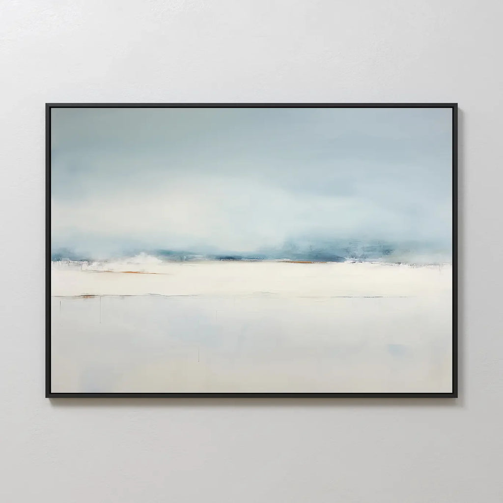 Whisper of the Quiet Coast – blue coastal canvas wall art print by Aspire Prints