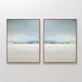 Whispers of the Quiet Shore – Set of 2 Canvas Prints set of 2 – neutral-toned coastal canvas wall art by Aspire Prints