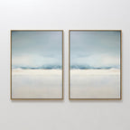Whispers of the Quiet Shore – Set of 2 Canvas Prints set of 2 – neutral-toned coastal canvas wall art by Aspire Prints