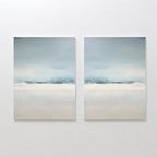Whispers of the Quiet Shore – Set of 2 Canvas Prints set of 2 – neutral-toned coastal canvas wall art by Aspire Prints