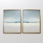 Whispers of the Quiet Shore – Set of 2 Canvas Prints set of 2 – neutral-toned coastal canvas wall art by Aspire Prints