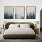 Whispers in the Pines Triptych – Set of 3 Canvas Prints set of 3 – blue botanical canvas wall art by Aspire Prints