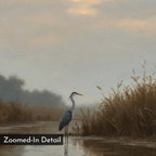 Whisper of the Heron – neutral-toned vintage canvas wall art print by Aspire Prints