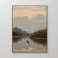 Whisper of the Heron – neutral-toned vintage canvas wall art print by Aspire Prints
