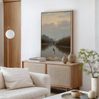 Whisper of the Heron – neutral-toned vintage canvas wall art print by Aspire Prints