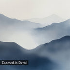 Veil of the Blue Hills – blue landscape canvas wall art print by Aspire Prints