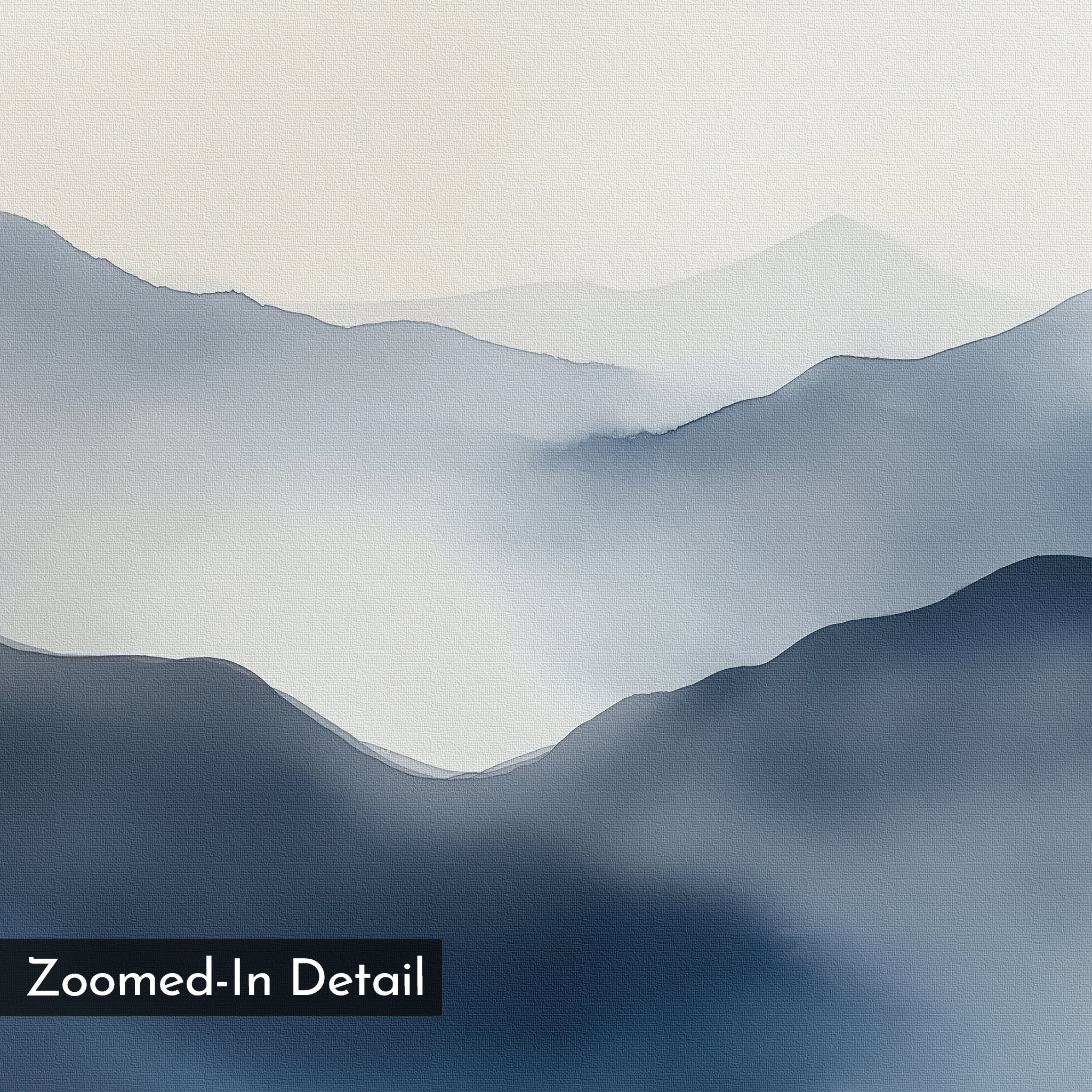 Whispers of the Blue Highlands – blue landscape canvas wall art print by Aspire Prints