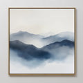 Veil of the Blue Hills – blue landscape canvas wall art print by Aspire Prints