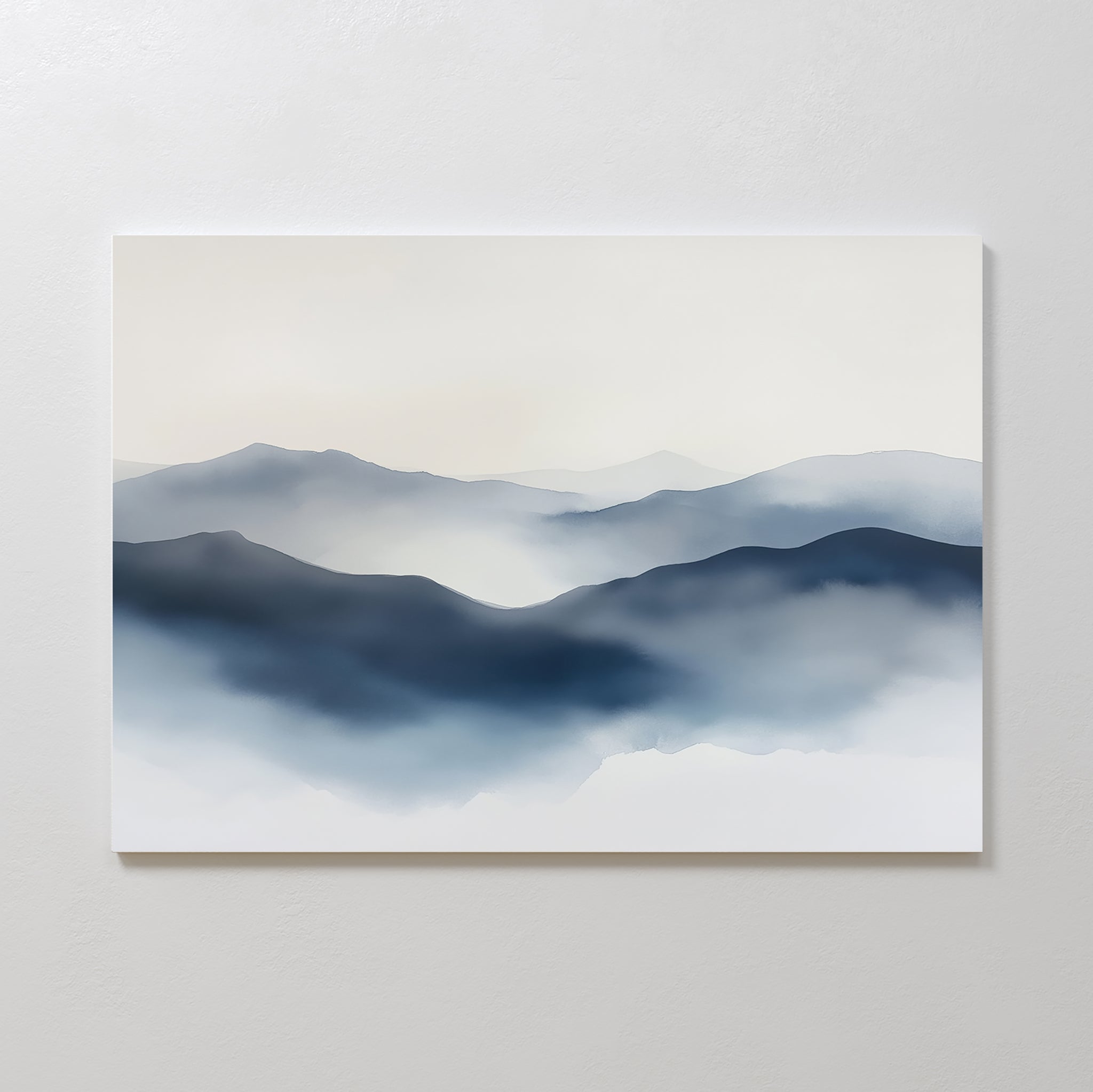 Whispers of the Blue Highlands – blue landscape canvas wall art print by Aspire Prints