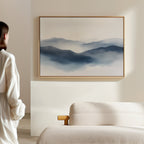Whispers of the Blue Highlands – blue landscape canvas wall art print by Aspire Prints