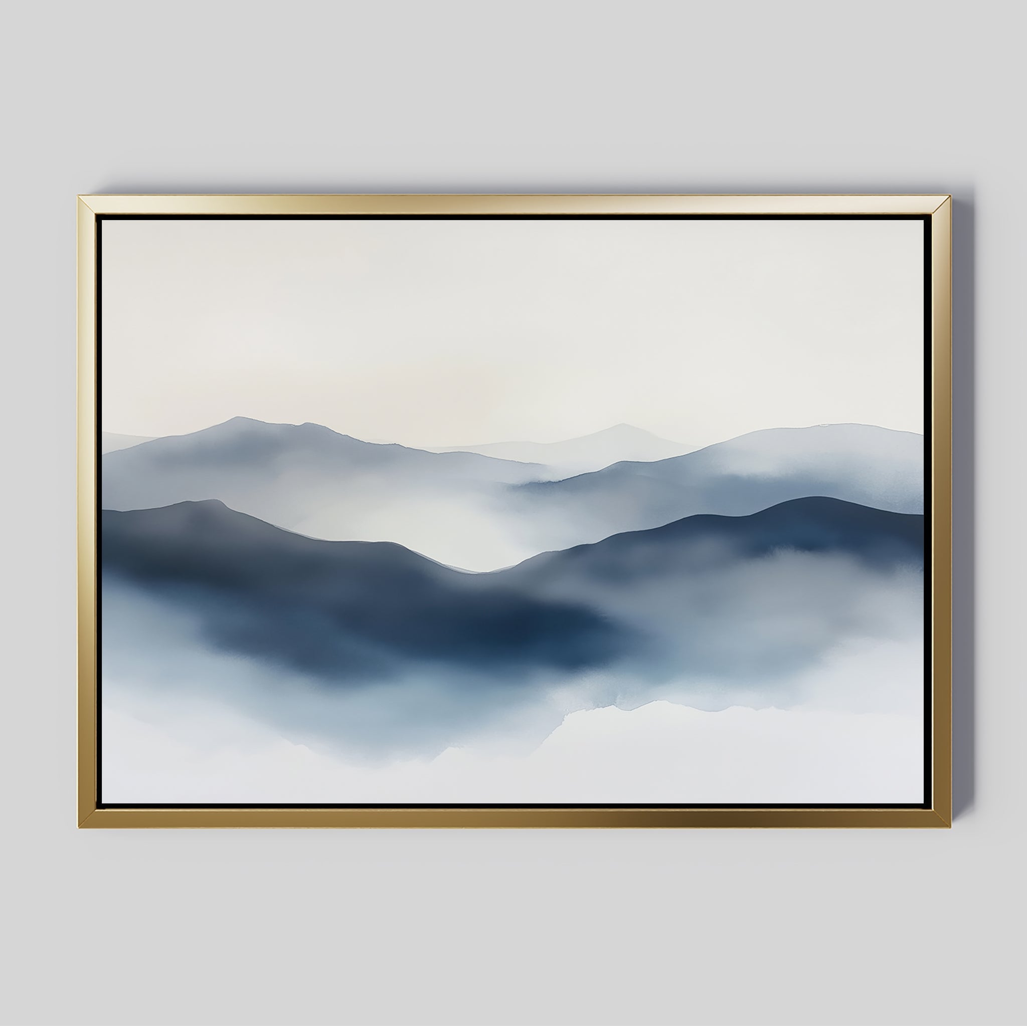 Whispers of the Blue Highlands – blue landscape canvas wall art print by Aspire Prints