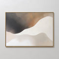 Whispers in the Fog – beige and white abstract canvas wall art print by Aspire Prints