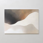 Whispers in the Fog – beige and white abstract canvas wall art print by Aspire Prints