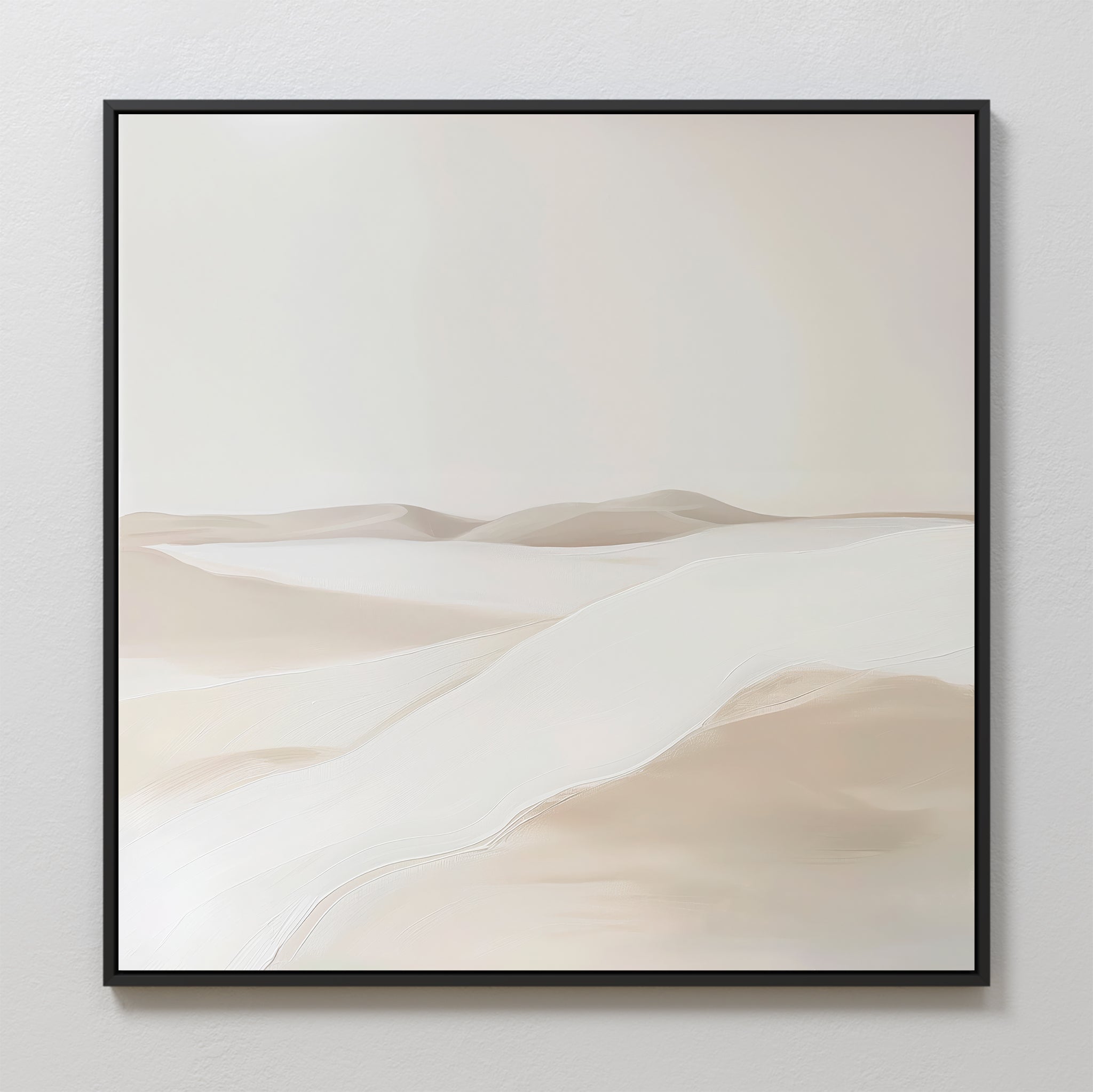 Whispering Hollow – beige and white landscape canvas wall art print by Aspire Prints