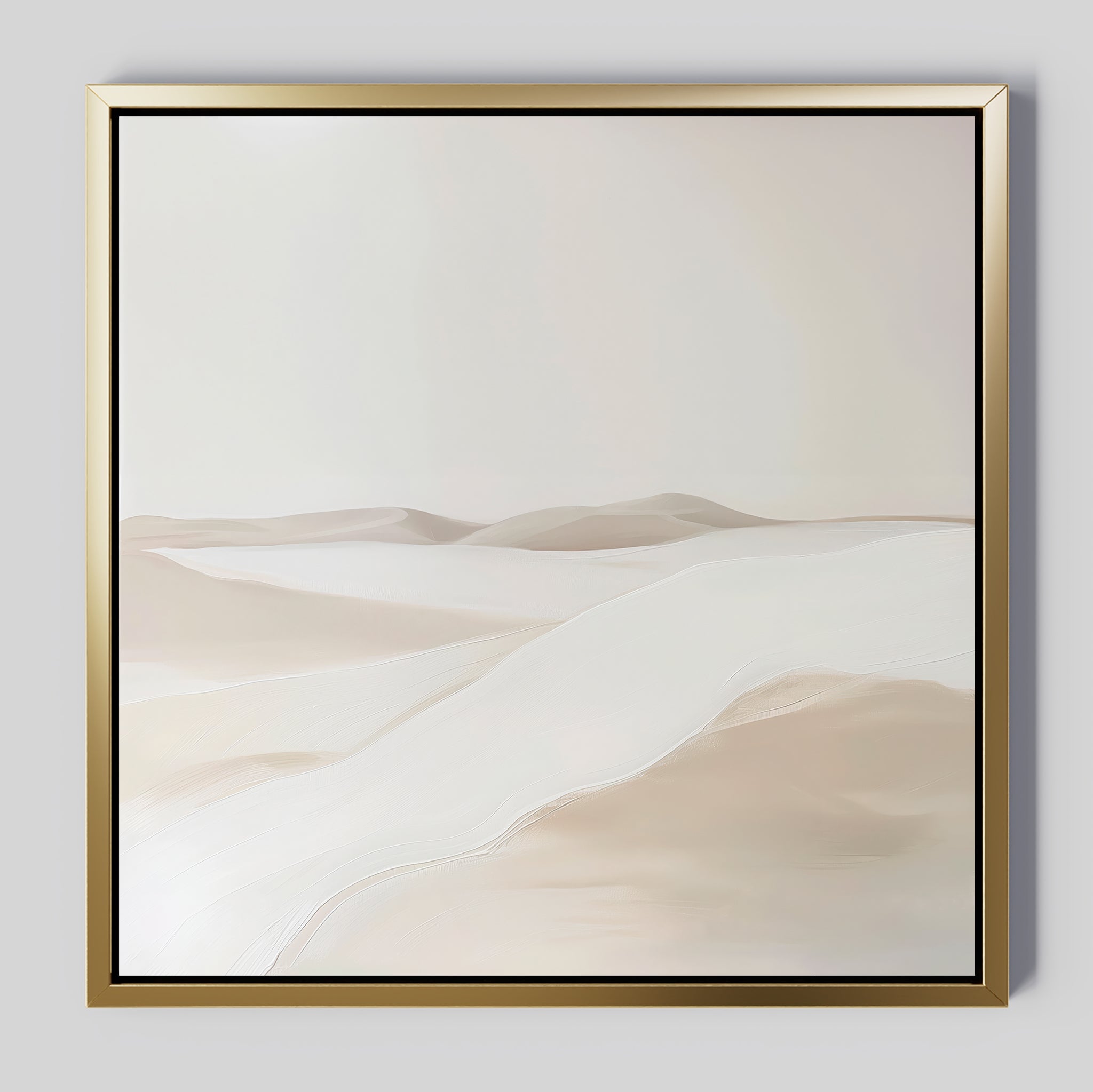 Whispering Hollow – beige and white landscape canvas wall art print by Aspire Prints