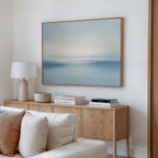 Whispers of the Tide – blue coastal canvas wall art print by Aspire Prints