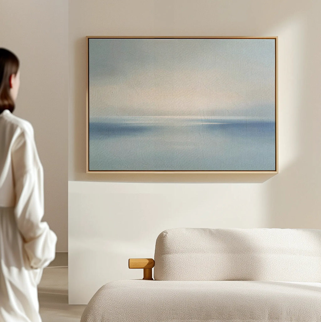 Whispers of the Tide – blue coastal canvas wall art print by Aspire Prints