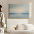 Whispers of the Tide – blue coastal canvas wall art print by Aspire Prints
