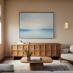 Whispers of the Tide – blue coastal canvas wall art print by Aspire Prints