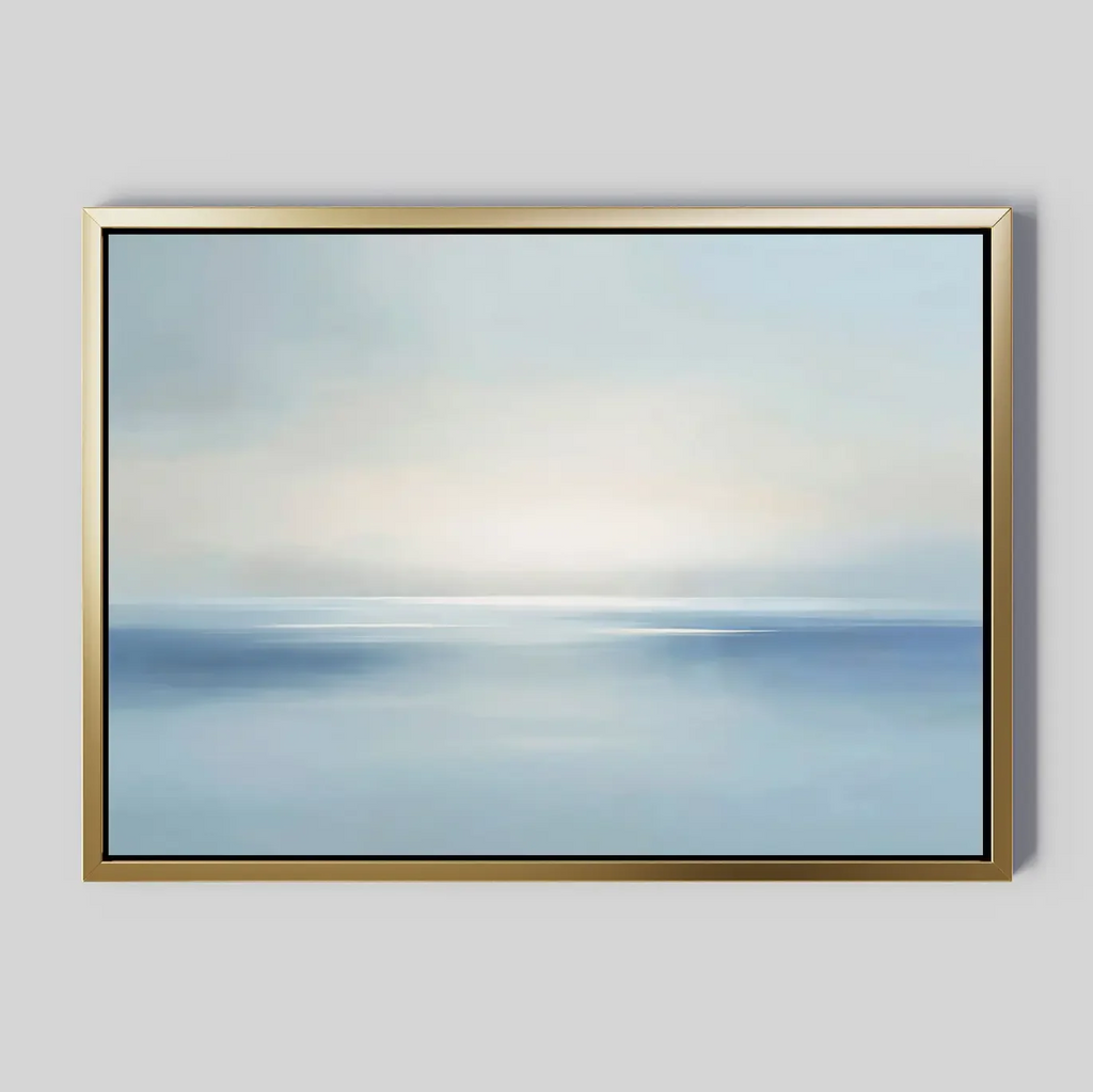 Whispers of the Tide – blue coastal canvas wall art print by Aspire Prints