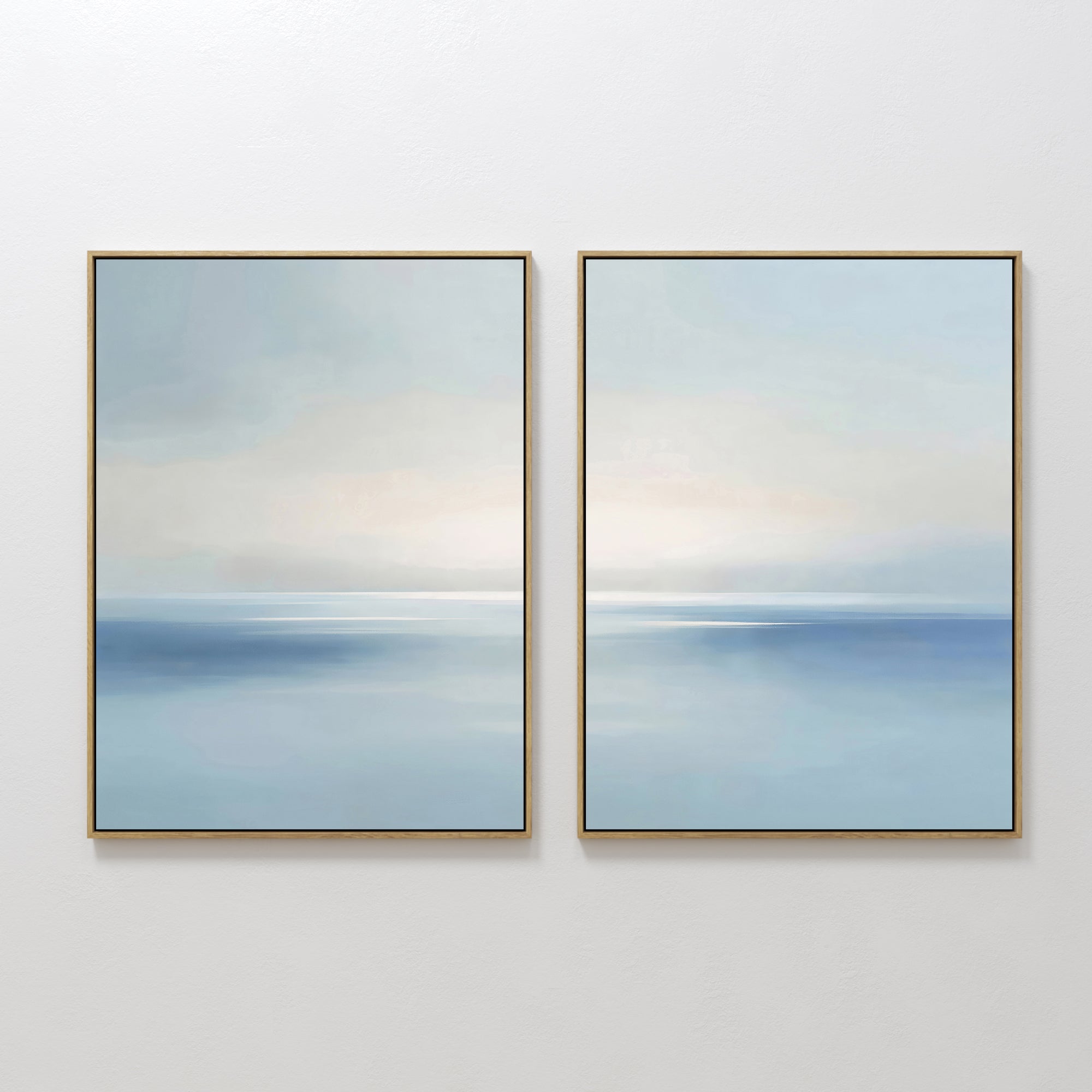 Whispers of the Tide – Set of 2 Canvas Prints set of 2 – neutral-toned coastal canvas wall art by Aspire Prints