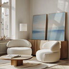 Whispers of the Tide – Set of 2 Canvas Prints set of 2 – neutral-toned coastal canvas wall art by Aspire Prints