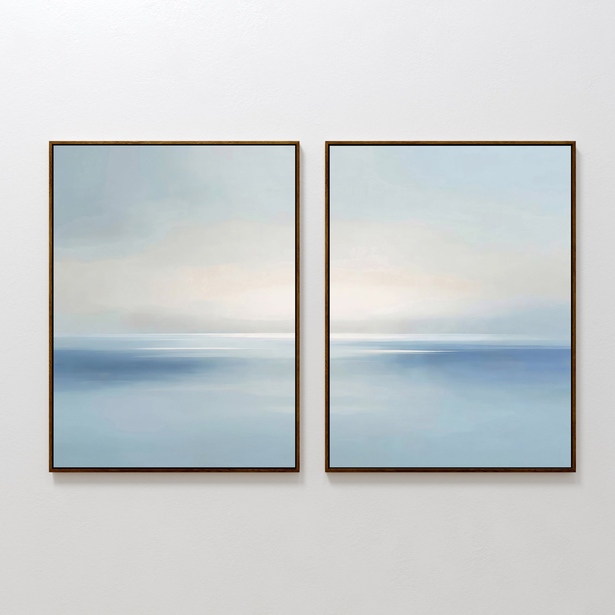 Whispers of the Tide – Set of 2 Canvas Prints set of 2 – neutral-toned coastal canvas wall art by Aspire Prints