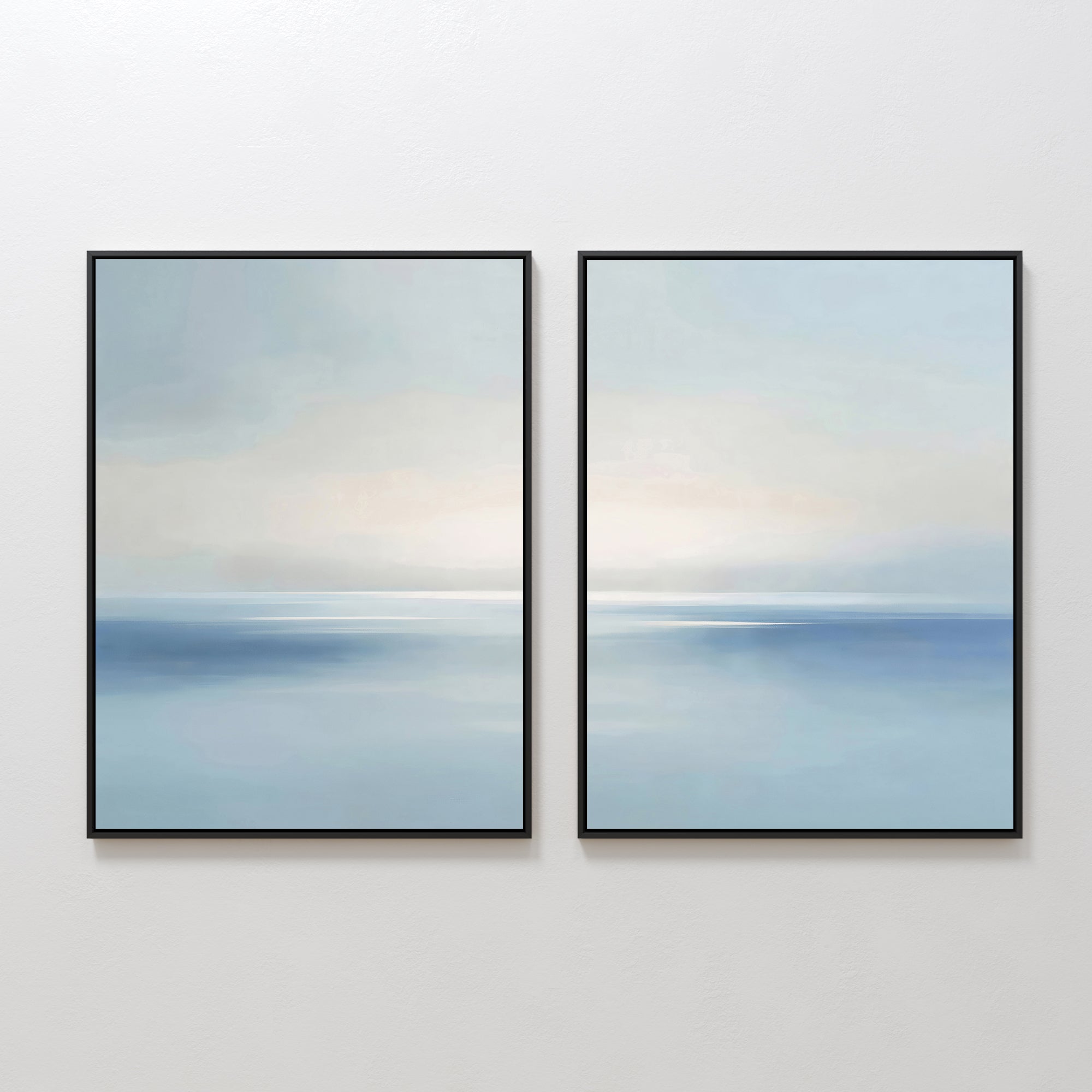 Whispers of the Tide – Set of 2 Canvas Prints set of 2 – neutral-toned coastal canvas wall art by Aspire Prints