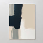 Monochrome Whisper – blue abstract canvas wall art print by Aspire Prints