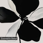 Ink Bloom Whisper – black botanical canvas wall art print by Aspire Prints
