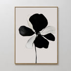 Ink Bloom Whisper – black botanical canvas wall art print by Aspire Prints