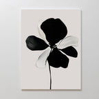 Ink Bloom Whisper – black botanical canvas wall art print by Aspire Prints