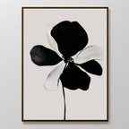 Ink Bloom Whisper – black botanical canvas wall art print by Aspire Prints