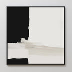 Whispers in Greyscale – black abstract canvas wall art print by Aspire Prints