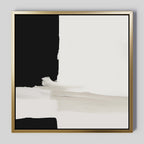 Whispers in Greyscale – black abstract canvas wall art print by Aspire Prints