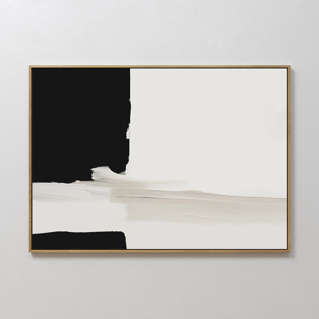 Whispers in Greyscale – black abstract canvas wall art print by Aspire Prints