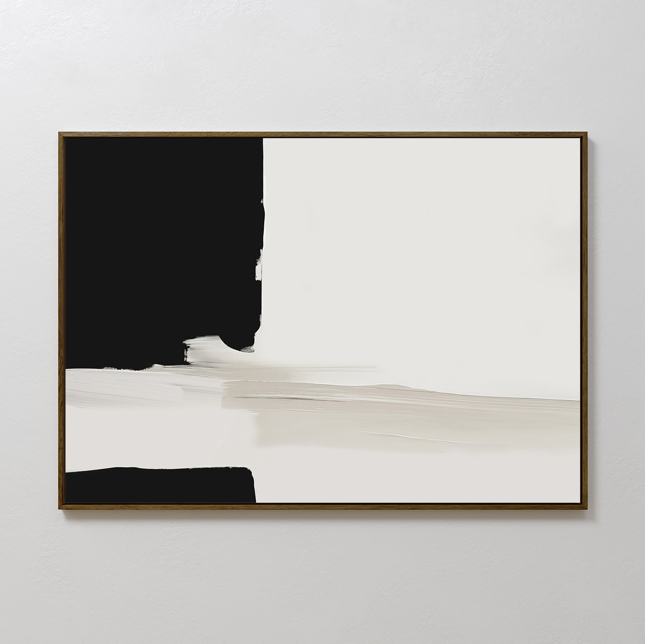 Whispers in Greyscale – black abstract canvas wall art print by Aspire Prints