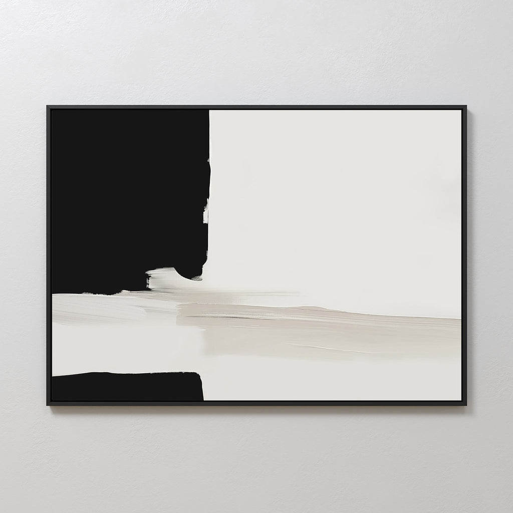 Whispers in Greyscale – black abstract canvas wall art print by Aspire Prints