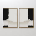Whispers in Greyscale – Set of 2 Canvas Prints set of 2 – neutral-toned abstract canvas wall art by Aspire Prints