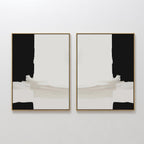 Whispers in Greyscale – Set of 2 Canvas Prints set of 2 – neutral-toned abstract canvas wall art by Aspire Prints