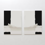 Whispers in Greyscale – Set of 2 Canvas Prints set of 2 – neutral-toned abstract canvas wall art by Aspire Prints
