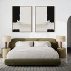 Whispers in Greyscale – Set of 2 Canvas Prints set of 2 – neutral-toned abstract canvas wall art by Aspire Prints