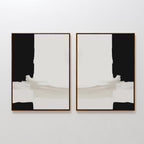 Whispers in Greyscale – Set of 2 Canvas Prints set of 2 – neutral-toned abstract canvas wall art by Aspire Prints