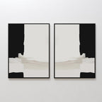 Whispers in Greyscale – Set of 2 Canvas Prints set of 2 – neutral-toned abstract canvas wall art by Aspire Prints