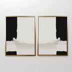 Whispers in Greyscale – Set of 2 Canvas Prints set of 2 – neutral-toned abstract canvas wall art by Aspire Prints