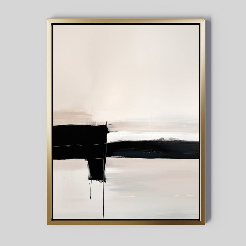 Whispers in Greyscale – black and white abstract canvas wall art print by Aspire Prints